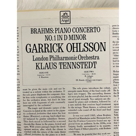BRAHMS: PIANO CONCERTO NO.1 IN D MINOR London Philharmonic Orchestra Record / Vi - Picture 3 of 7